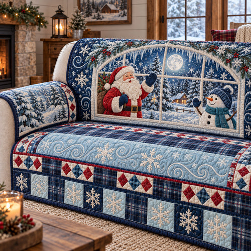 Jolly Christmas Window Quilted Sofa Cover GFTOTP22770