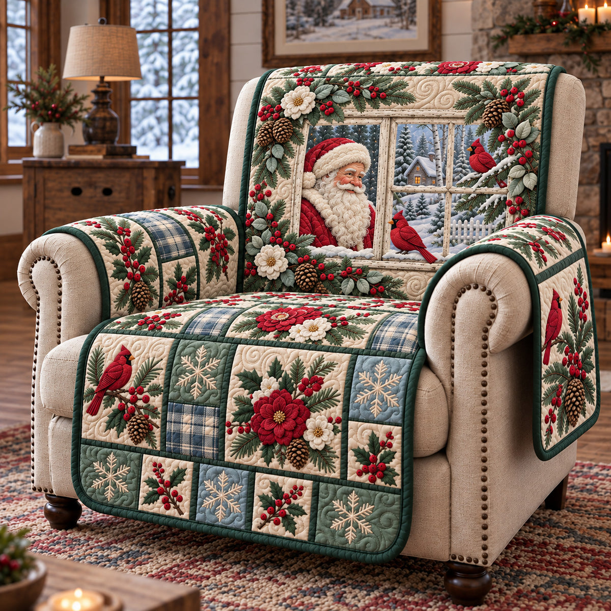 Jolly Christmas Window Quilted Sofa Cover GFTOTP22771