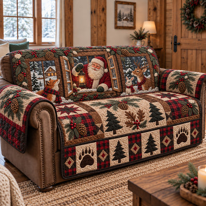 Jolly Christmas Window Quilted Sofa Cover GFTOTP22773