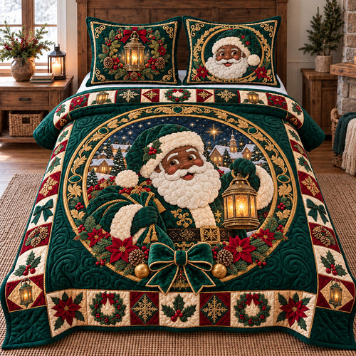 Green Lantern Santa 3-Piece Quilted Bedding Set GFTOTP22783