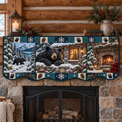 Rustic Forest Patchwork Quilted Mantel Scarf GFTOTP22822
