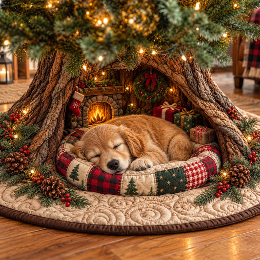 Christmas Dogs Quilted Tree Skirt GFTOTP22865
