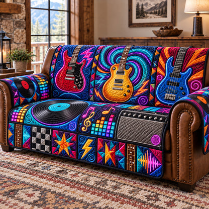 Guitar Lover Quilted Sofa Cover GFTOTP22873
