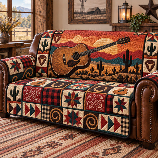 Guitar Lover Quilted Sofa Cover GFTOTP22874