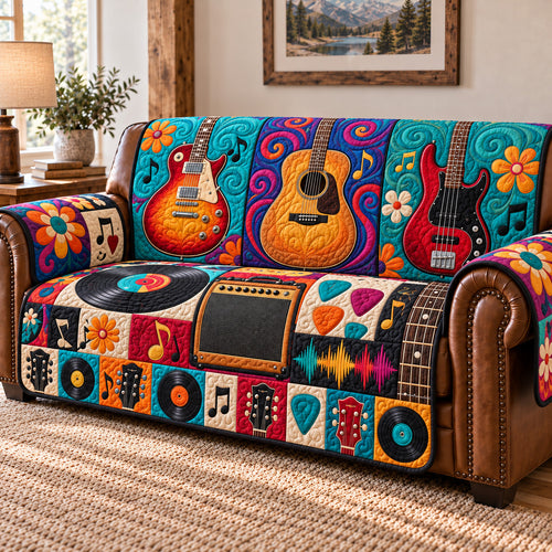 Guitar Lover Quilted Sofa Cover GFTOTP22876