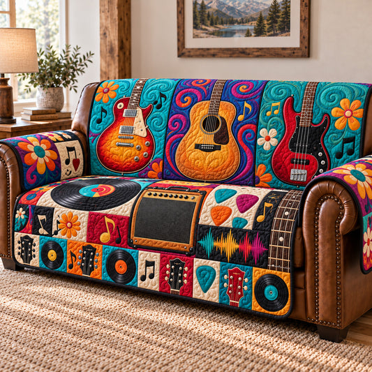 Guitar Lover Quilted Sofa Cover GFTOTP22876