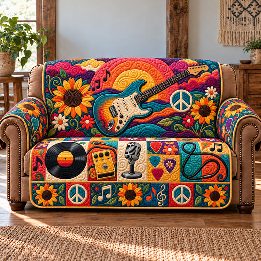 Guitar Lover Quilted Sofa Cover GFTOTP22878