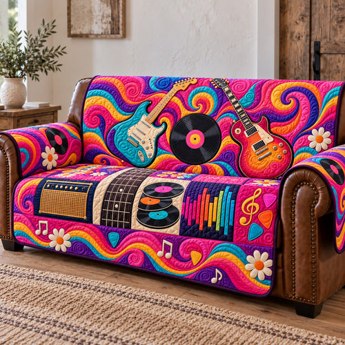 Guitar Lover Quilted Sofa Cover GFTOTP22879