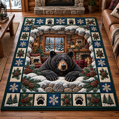 Rustic Bear Patchwork Area Rug GFTOTP22880