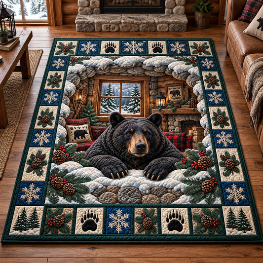 Rustic Bear Patchwork Area Rug GFTOTP22880