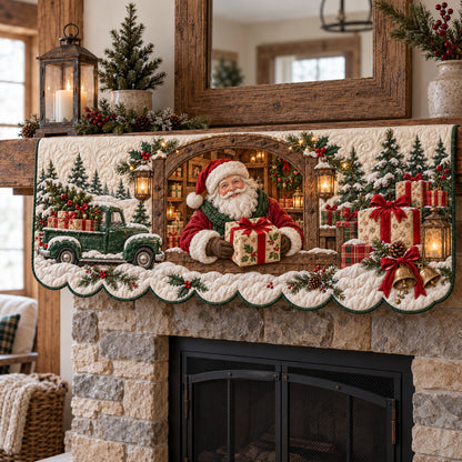 Santa Gift Delivery Quilted Mantel Scarf GFTOTP22886