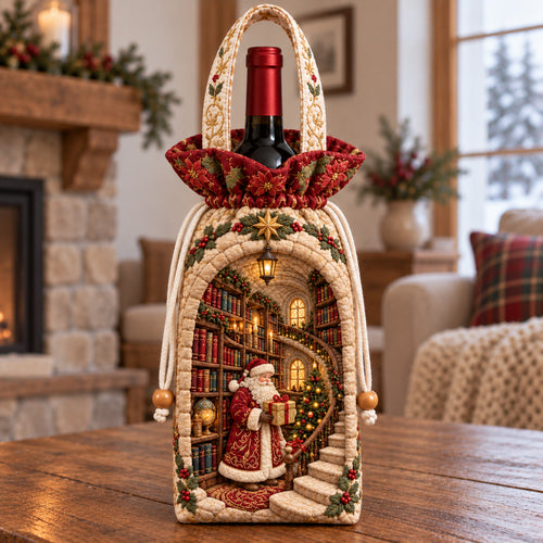 Santa Magic Library Quilted Bottle Carrier Bag GFTOTP22906