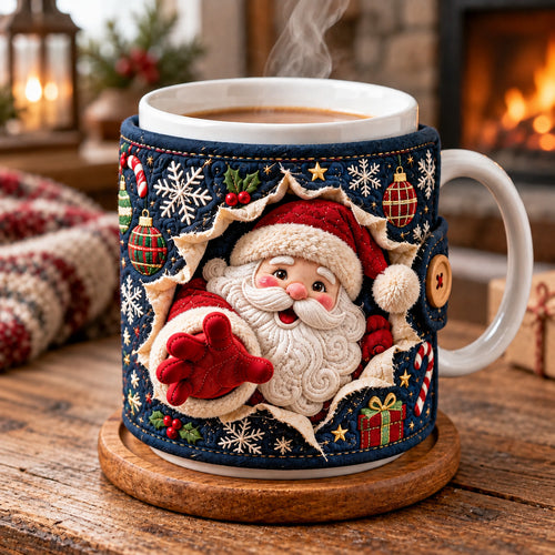 Midnight Starry Santa Quilted Mug Cozy GFTOTP22908