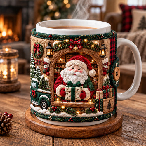 Santa Toy Workshop Quilted Mug Cozy GFTOTP22913