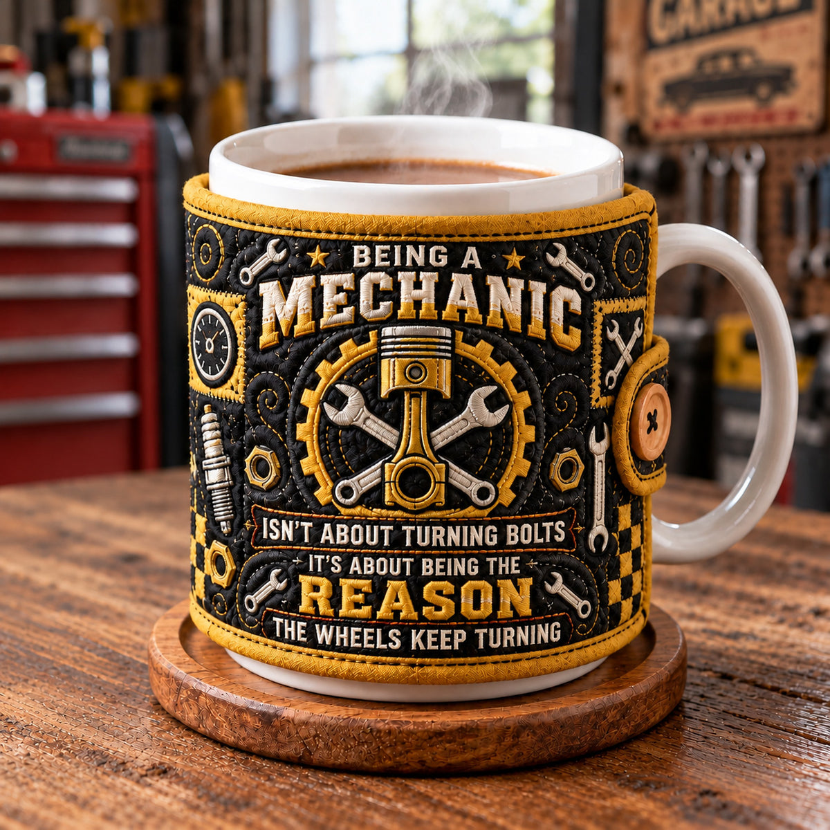 Mechanic Life Quilted Mug Cozy GFTOTP22920