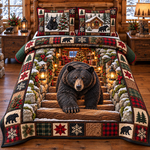 Holiday Rustic Guardian 3-Piece Quilted Bedding Set GFTOTP22943