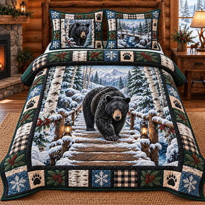 Winter Rustic Guardian 3-Piece Quilted Bedding Set GFTOTP22947