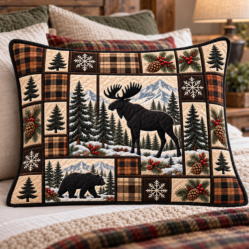 Winter Forest Patchwork Bedding Pillow Case GFTOTP22996