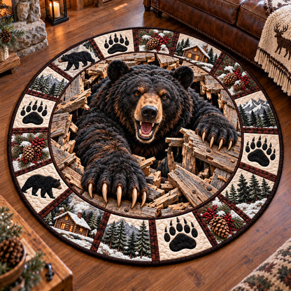 Fierce Rustic Guardian Quilted Round Mat GFTOTP23024
