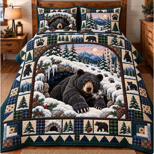 Winter Rustic Guardian 3-Piece Quilted Bedding Set GFTOTP23046