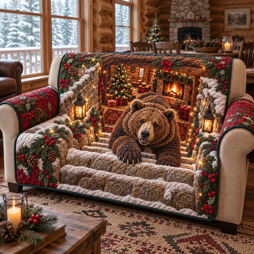 Fireside Bear Haven Quilted Sofa Cover GFTOTP23070