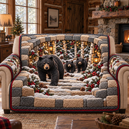 Birchwood Bear Haven Quilted Sofa Cover GFTOTP23071