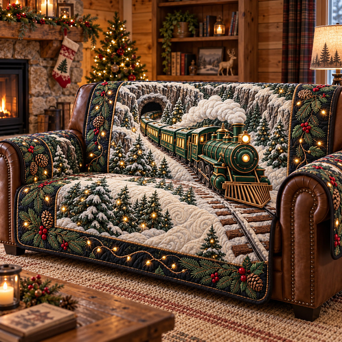Holiday Express Quilted Sofa Cover GFTOTP23073