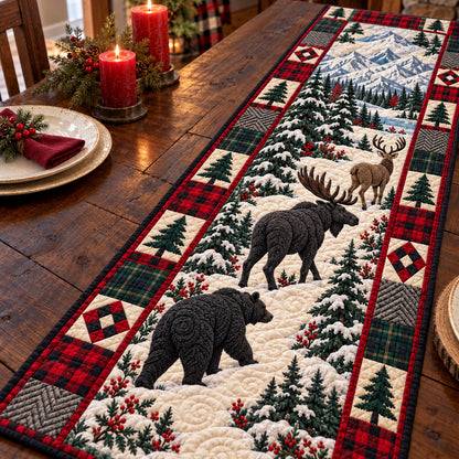 Winter Forest Patchwork Quilted Table Runner GFTOTP23080