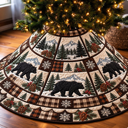 Winter Rustic Guardian Quilted Tree Skirt GFTOTP23087