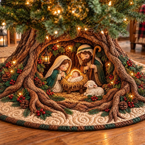 Nativity Scene Quilted Tree Skirt GFTOTP23089