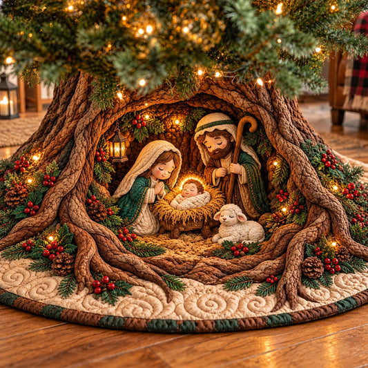 Nativity Scene Quilted Tree Skirt GFTOTP23089