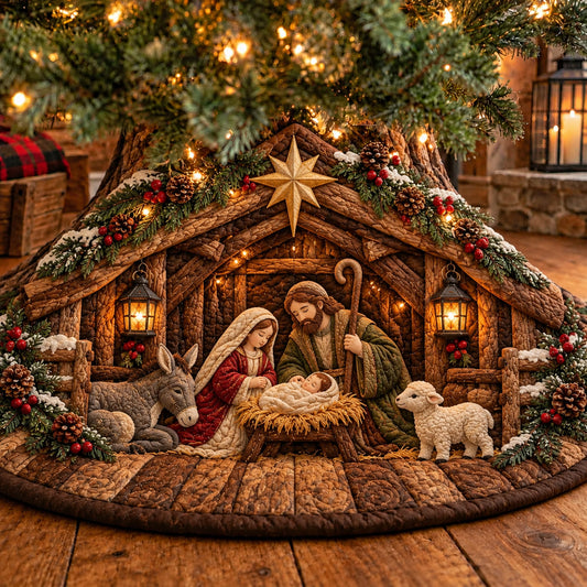 Nativity Scene Quilted Tree Skirt GFTOTP23090
