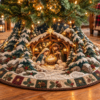 Nativity Scene Quilted Tree Skirt GFTOTP23092