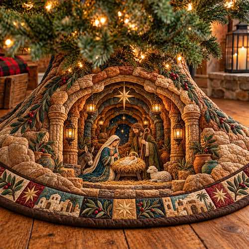 Nativity Scene Quilted Tree Skirt GFTOTP23093