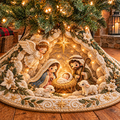 Nativity Scene Quilted Tree Skirt GFTOTP23094