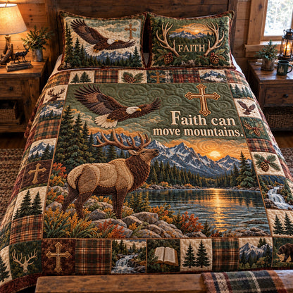 Faith Can Move Mountains 3-Piece Quilted Bedding Set GFTOTP23103