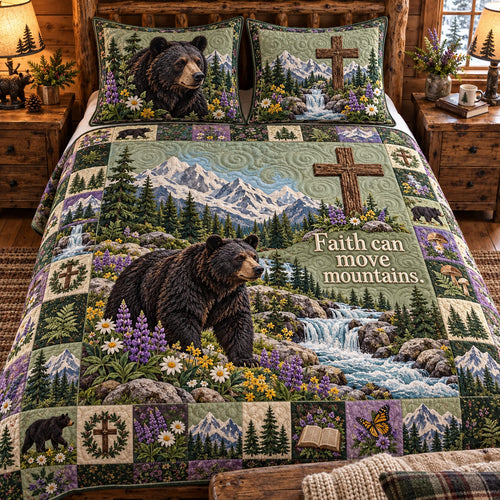 Faith Can Move Mountains 3-Piece Quilted Bedding Set GFTOTP23104