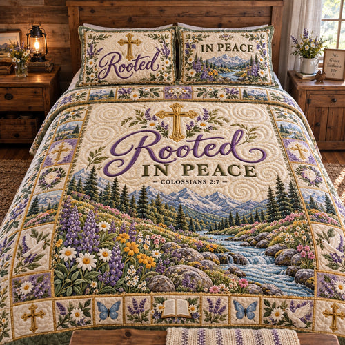 Rooted In Peace 3-Piece Quilted Bedding Set GFTOTP23105