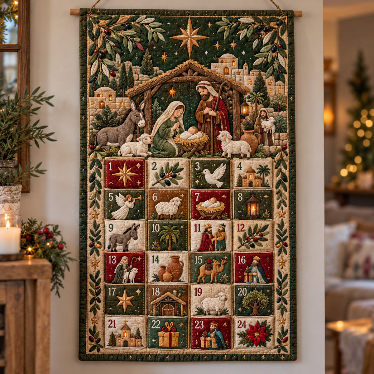 Nativity Scene Advent Calendar Wall Hanger GFTOTP23231