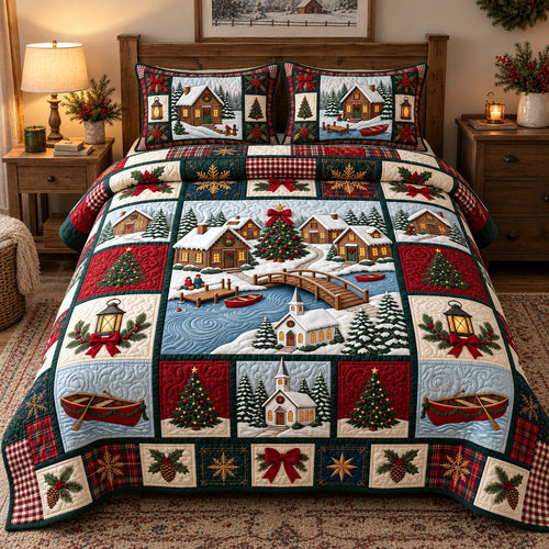 Lakeside Winter Haven 3-Piece Quilted Bedding Set GFTOTP23279