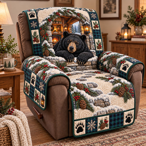 Winter Lodge Bear Quilted Sofa Cover GFTOTP23290