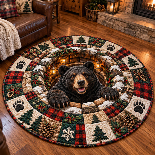 Merry Bear Tunnel Quilted Round Mat GFTOTP23310