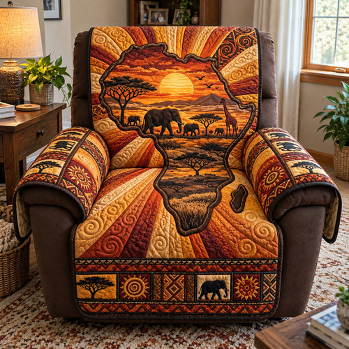African Sunset Quilted Sofa Cover GFTOTP23318