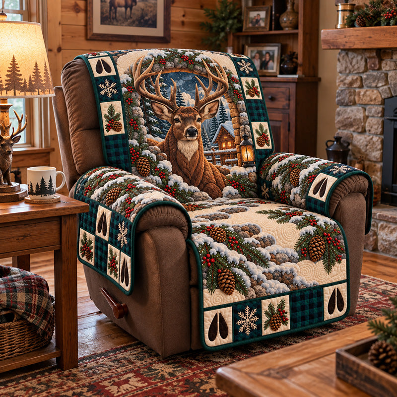 Winter Pine Whisper Quilted Sofa Cover GFTOTP23323