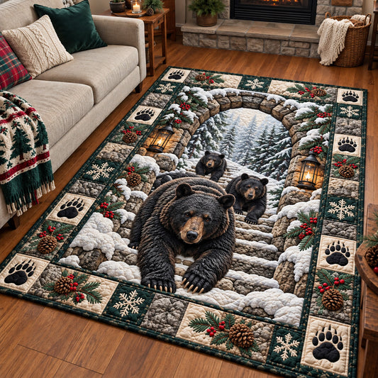 Winter Bear Family Area Rug GFTOTP23349
