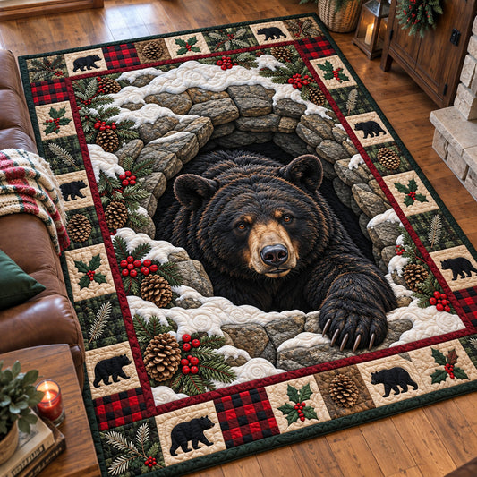 Snowy Cave Bear Area Rug GFTOTP23350