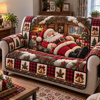 Santa Peaceful Slumber Quilted Sofa Cover GFTOTP23367