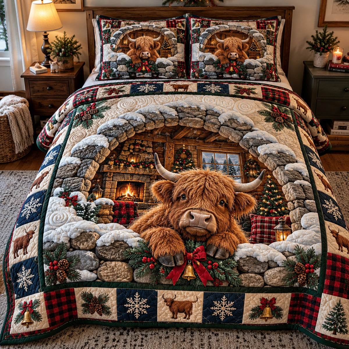 Cozy Highland Peep 3-Piece Quilted Bedding Set GFTOTP23384