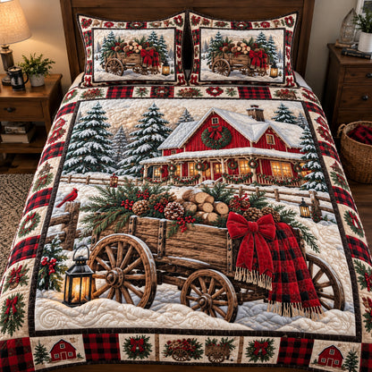 Farmhouse Wagon Warmth 3-Piece Quilted Bedding Set GFTOTP23389