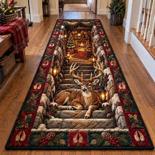 Holiday Deer Lodge Runner Rug GFTOTP23414